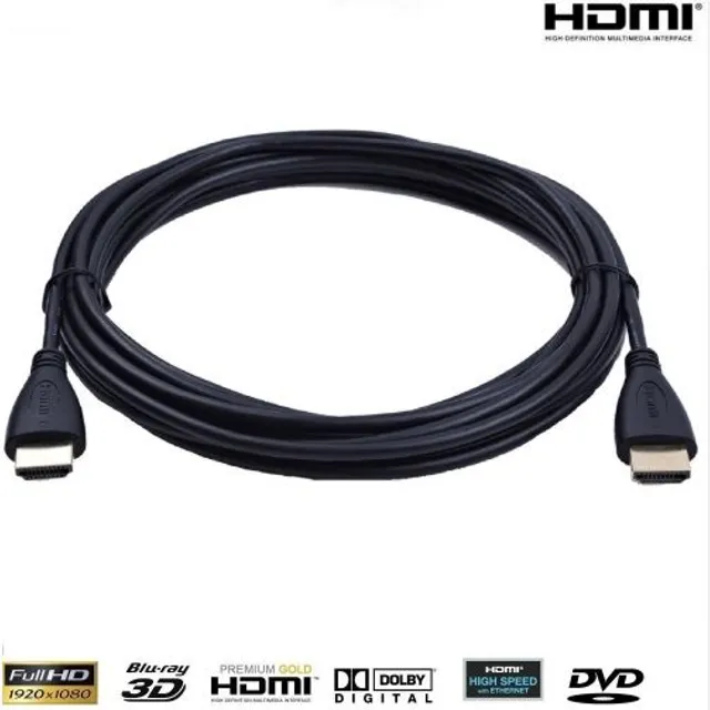 Praktický pozlátený kábel HDMI