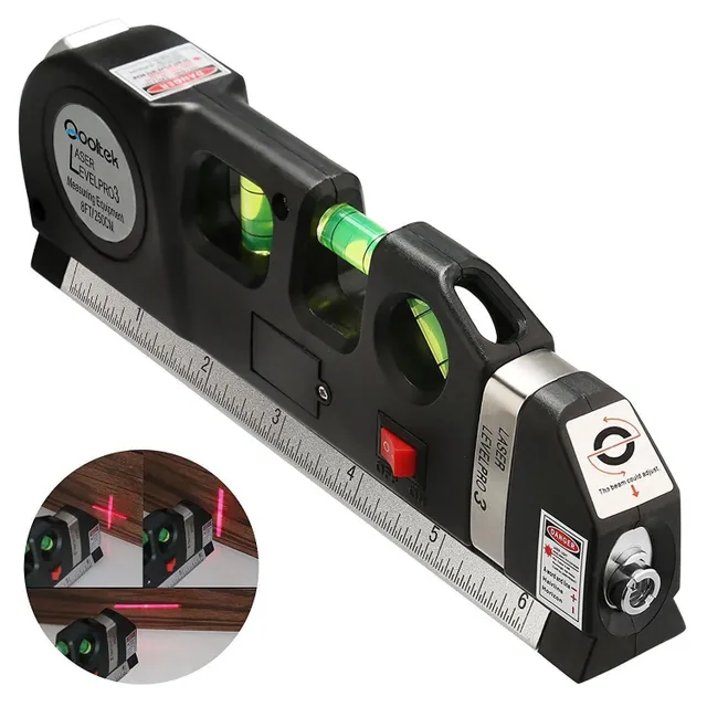 Laser water supply 4v1 - horizontal, vertical, laser ruler, measuring band