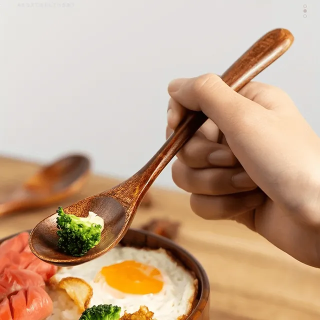 Japanese wooden spoon for gourmet rice