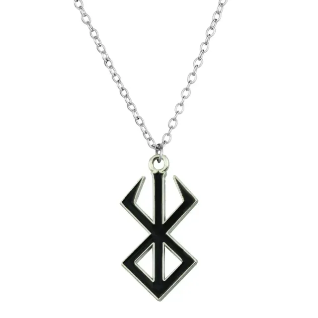 Necklace with Nordic symbol Berserker Rune of steel