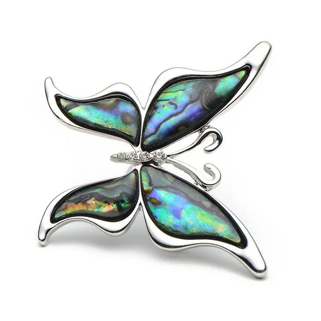 Luxury ladies brooch Butterfly Labradorite