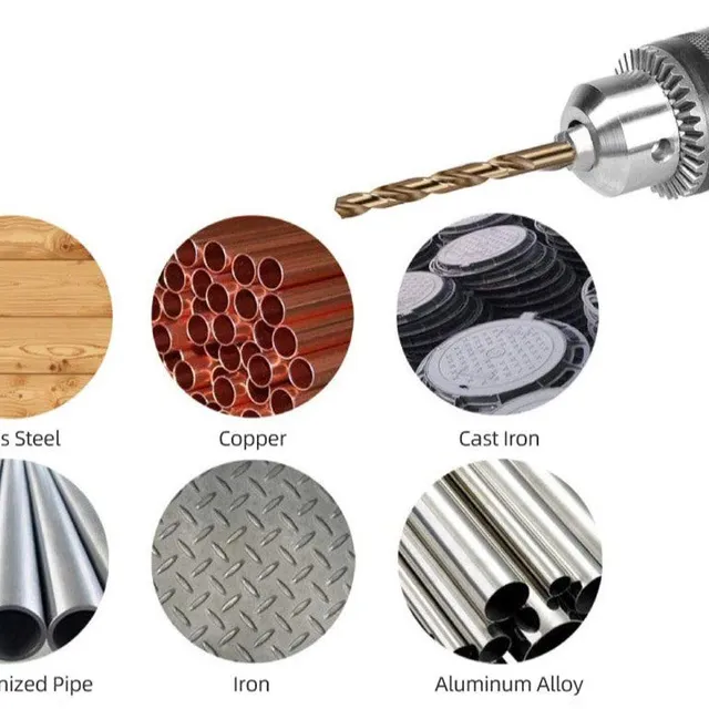 100/200 pcs Titan coated with HSS high-speed steel drills