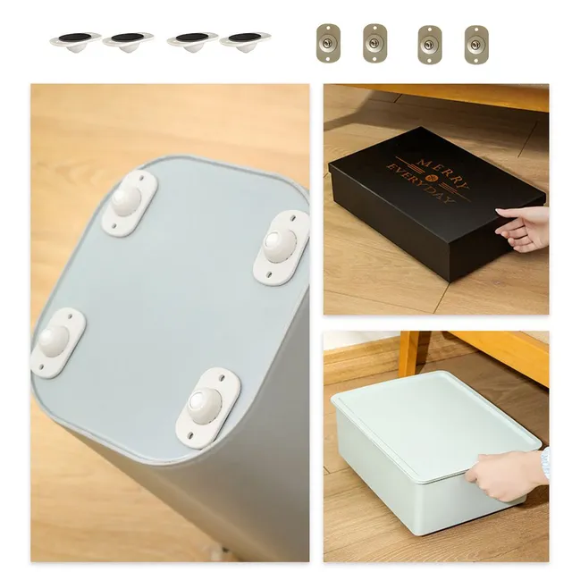 Self-adhesive furniture swivel castors