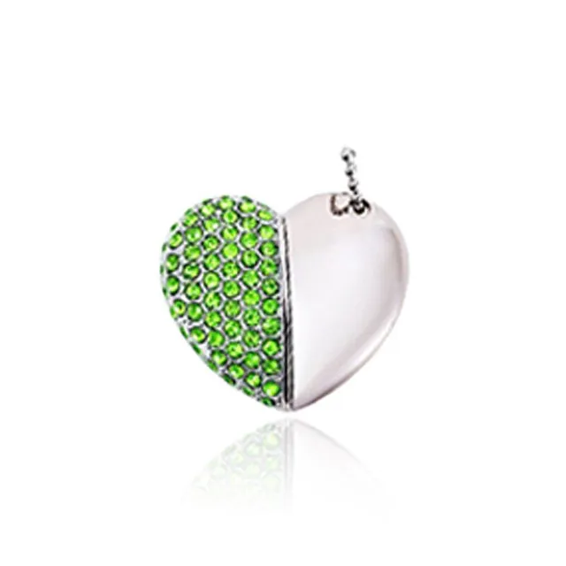 USB flash drive heart with rhinestones