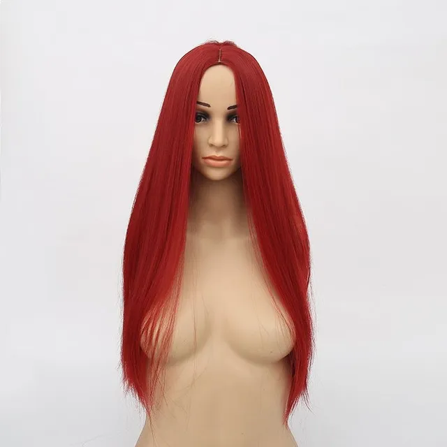 Synthetic wig - red