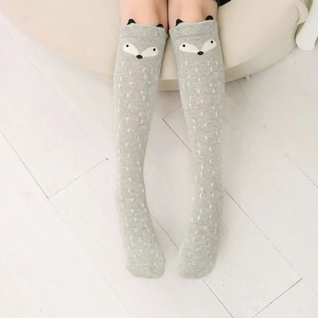 Detské roztomilé dlhé ponožky s motívom