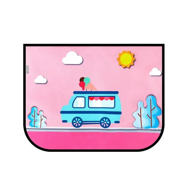 Beautiful sun visor for a car with children's motifs