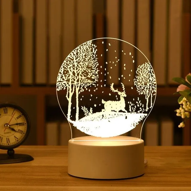 3D led night light