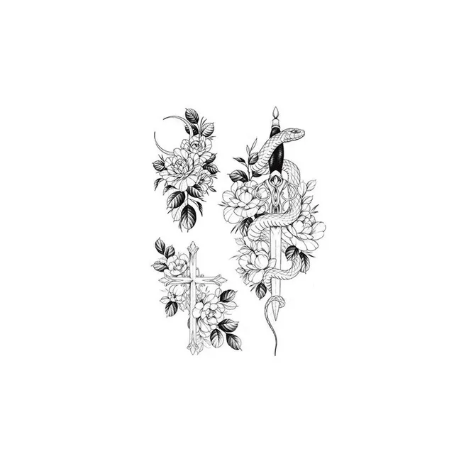 Temporary tattoo flowers 0 Elida 3