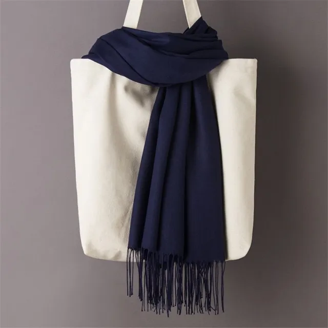 Women's monochrome cashmere scarf