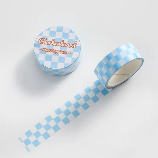 Trendy stylish original two-color modern self-adhesive tape with plaid pattern