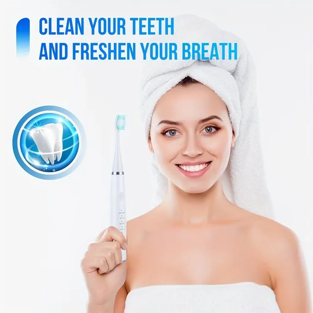 Elektrická zubná kefka 6v1 s funkciou odstraňovania zubného kameňa, cestovanie, pre zubnú starostlivosť o krásu