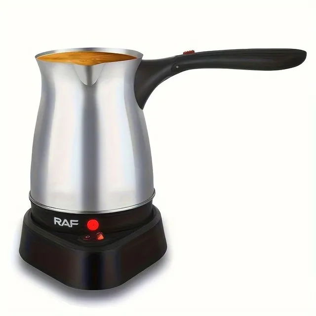 Elektrický vařič na tureckou kávu 500 ml z nerezové oceli s rukojetí (EU zástrčka)