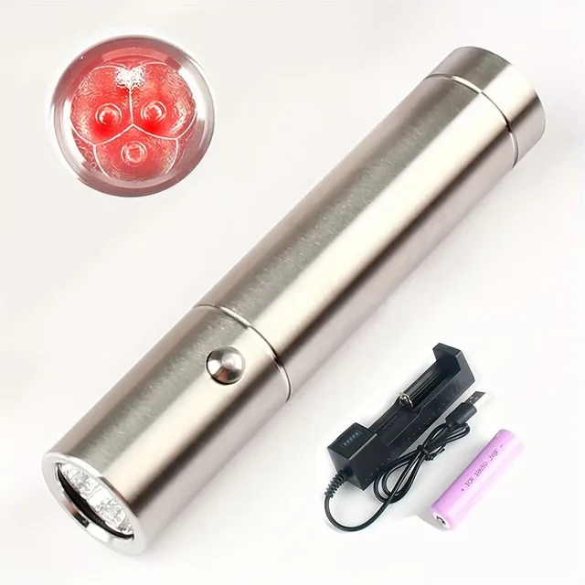 Rechargeable infrared LED lamp for pain relief, scar reduction and wrinkles and acne treatment