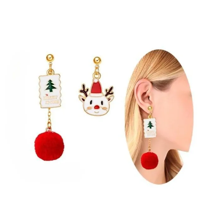 Earrings with Christmas motifs