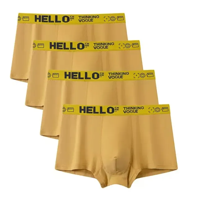 4pcs bărbați boxer chiloți sexy lenjerie confortabil respirabil