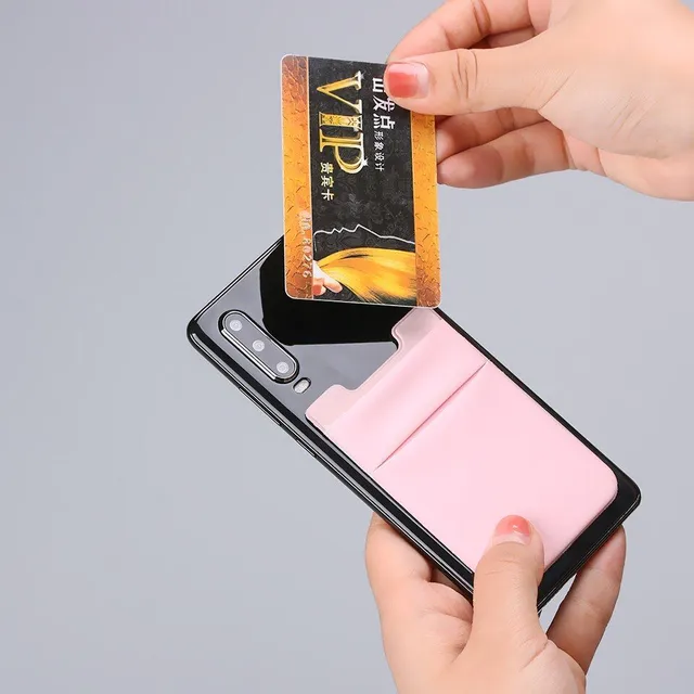 Adhesive card cover for mobile phone