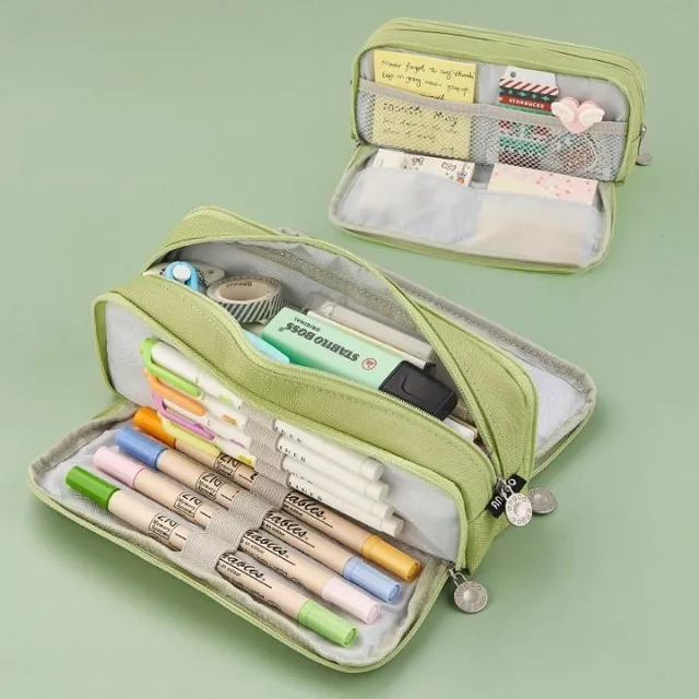 Praktické prostorné pouzdro na tužky s několika přihrádkami - několik barevných variant