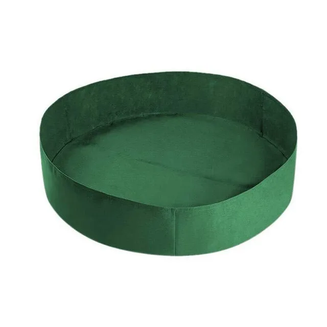 Round bed made of non-woven fabric green S