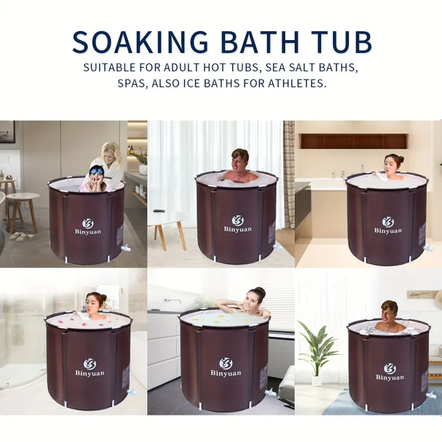 Folding bath 1pc - Extra large and portable, ideal for hot and icy baths