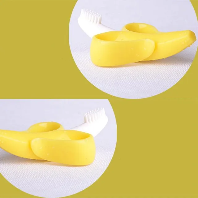 Silikonowa szczoteczka do zębów w kształcie banana