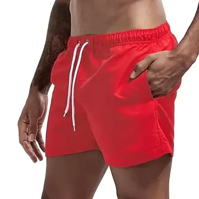 Men's swim shorts with quick-drying material and pockets