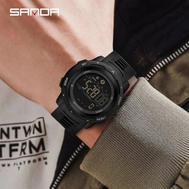 Sanda Kalorimeter: Multifunctional men's watch in military style with impact resistance