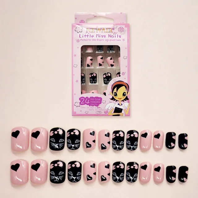 Modern short artificial nails for children