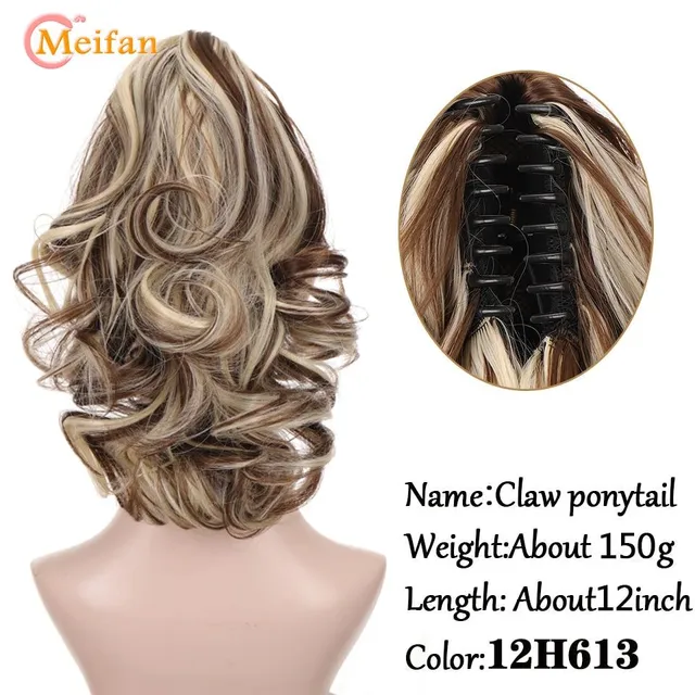 Rövid Wavy Claw Conytail Clip A haj kiterjesztései Fekete Barna Pony Tail Clip In Hair Tail Natural Fake Hair Extensions