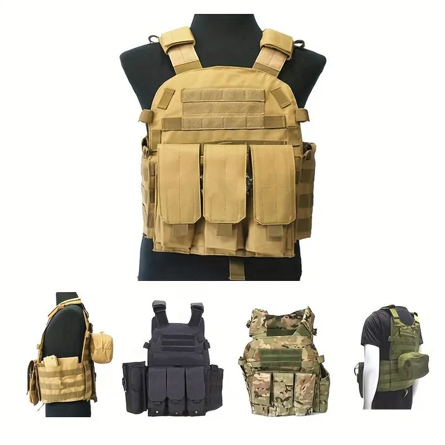 600D Oxford Tkanina Outdoor Vest, Multifunctional Fighting Vest, Outdoor Training Equipment CS