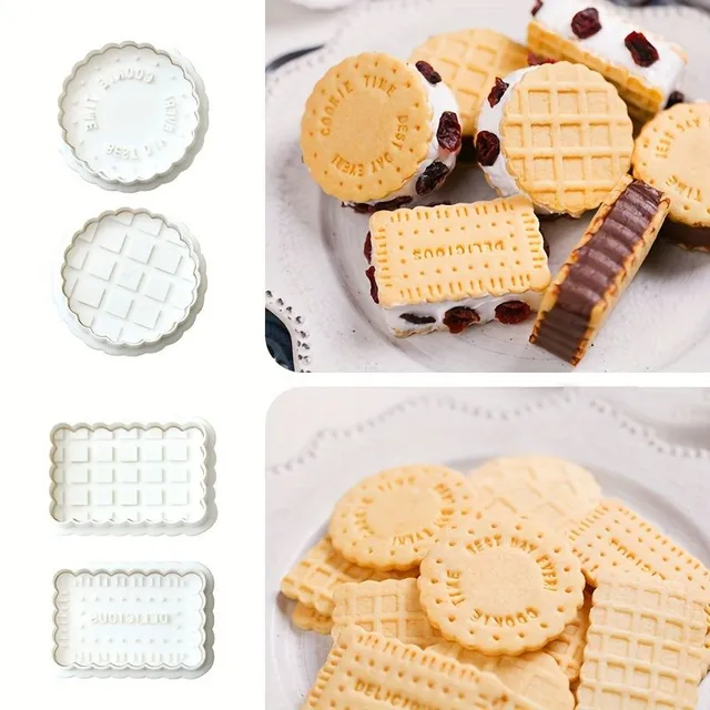 Set of 4 cookie pie makers - waffles for fun and easy baking cookies, cakes and candy