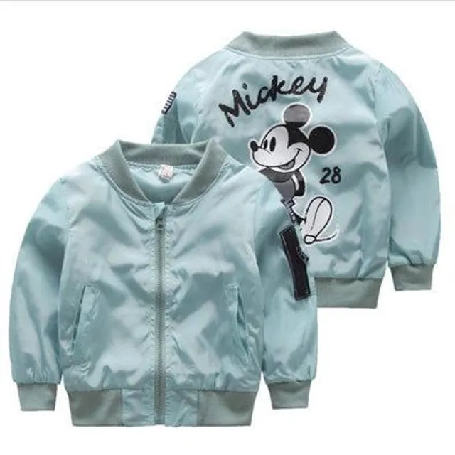 Dětská roztomilá teplá podzimní bunda s Mickey Mousem