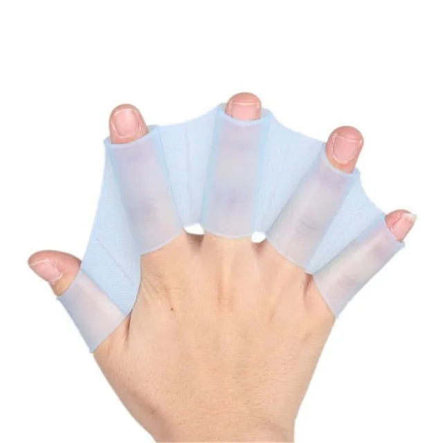 Praktyczne silikonowe rękawki na palce w formie membran dla wydajniejszego pływania - więcej wariantów