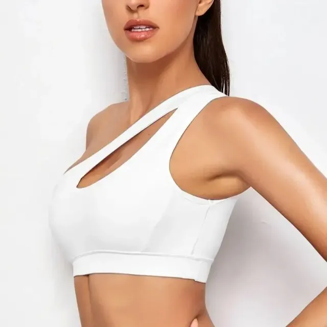 Women's sports bra on one shoulder suitable for Yoga