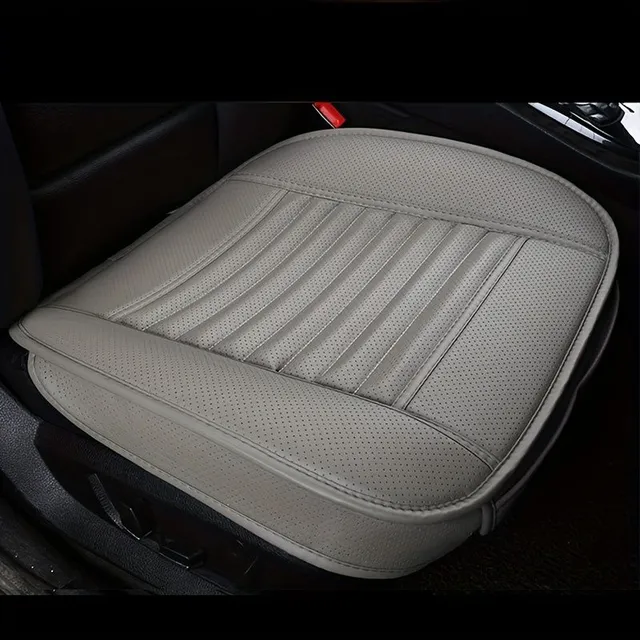 Breathable PU leather seat protector with anti-slip pad