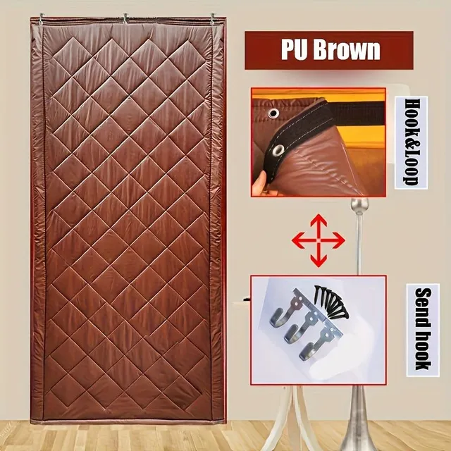 Winter door curtain against cold and noise - impenetrable, heated, PU insulation and waterproof