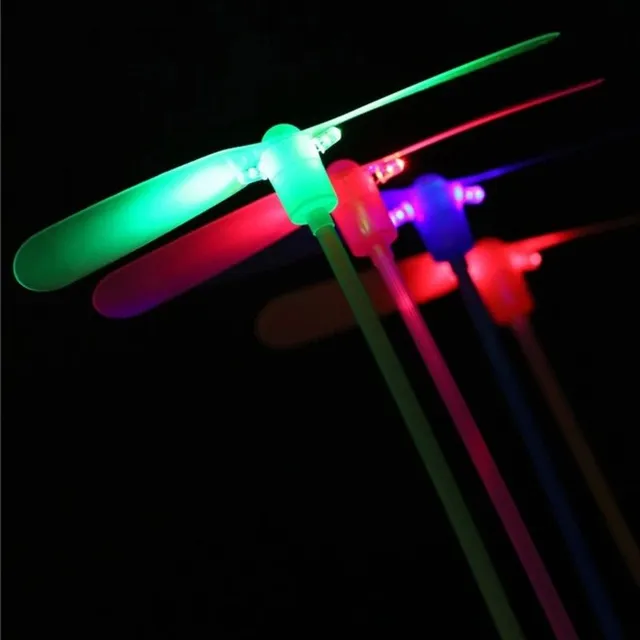 Plastové lietajúce LED vrtule pre deti - 10ks
