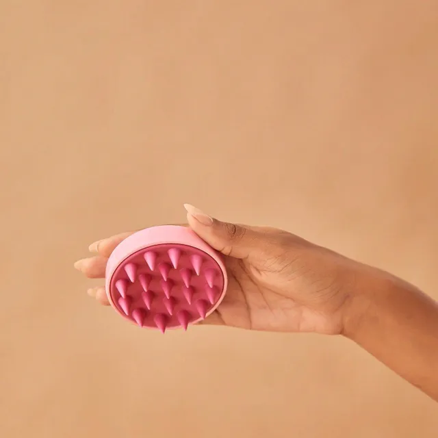 Massage and exfoliating silicone hairbrush - care for healthy and shiny hair