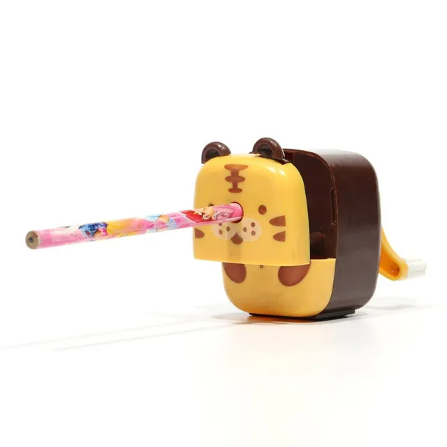 School pencil sharpener with cute animal motif