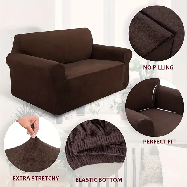 Universal, elastic sofa cover with anti-slip treatment - protection of furniture