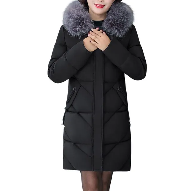 Women's quilted warm winter jacket