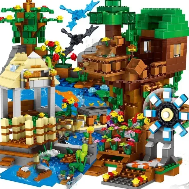 Modny zestaw do budowania dla dzieci w popularnej grze Minecraft