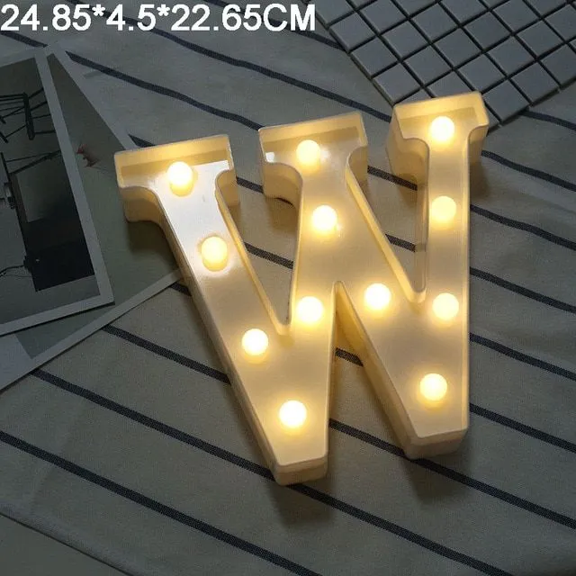 Lettres LED lumineuses