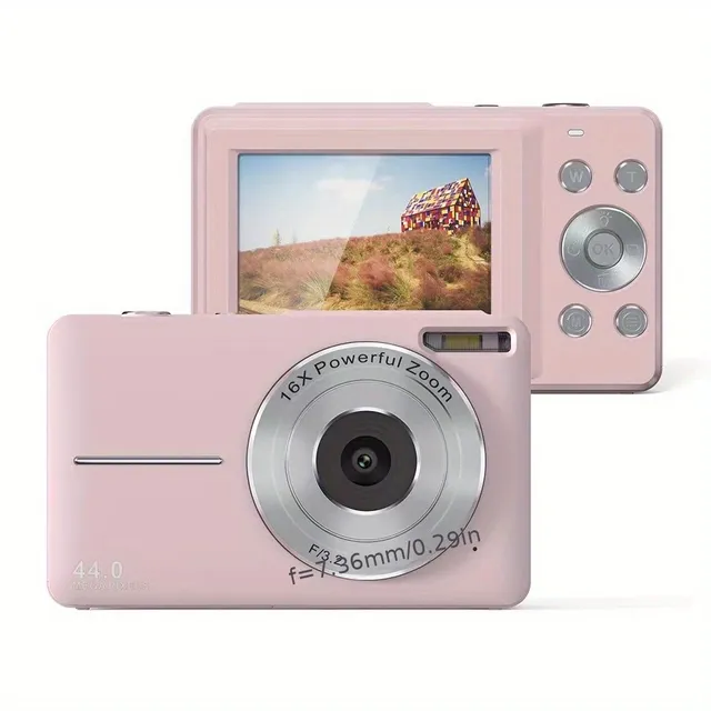 Mini digitální fotoaparát pro studenty - 16x zoom, 2,4" displej, 32GB karta zdarma
