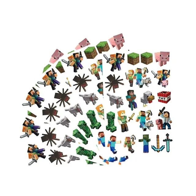 Original tattoo stickers with theme favorite games Minecraft