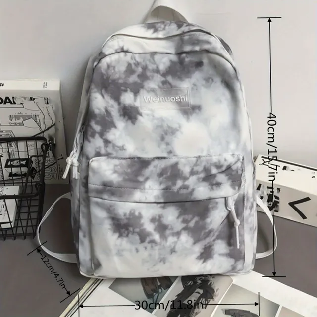 Sac à dos de voyage pour femme avec grande capacité et motif tie-dye