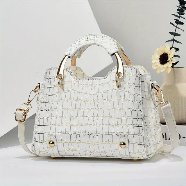 Handbag with crocodile pattern of small dimensions