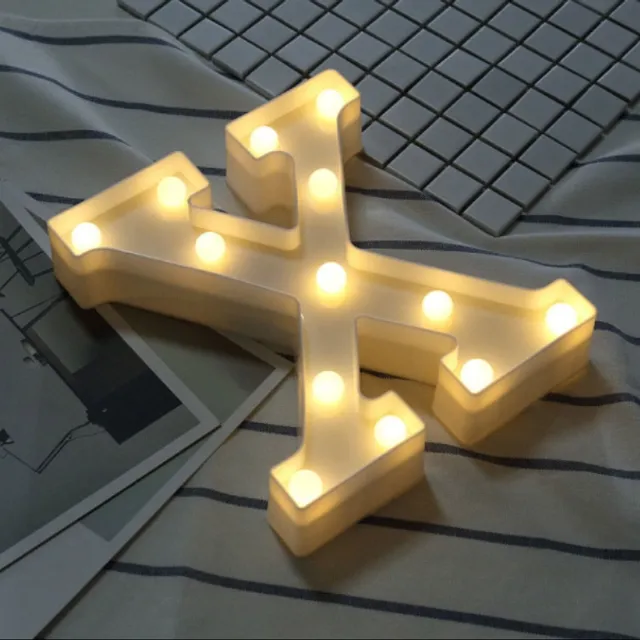 LED light letters x