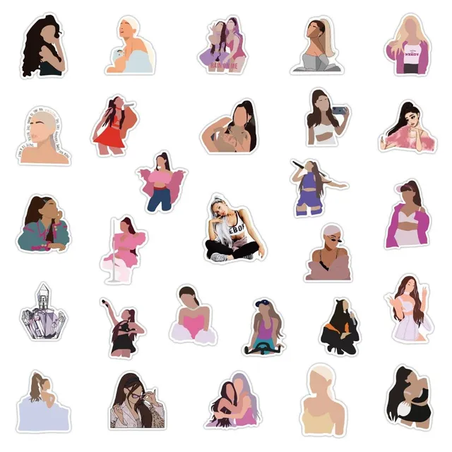 Set of beautiful stickers with Ariana Grande / 50pcs theme