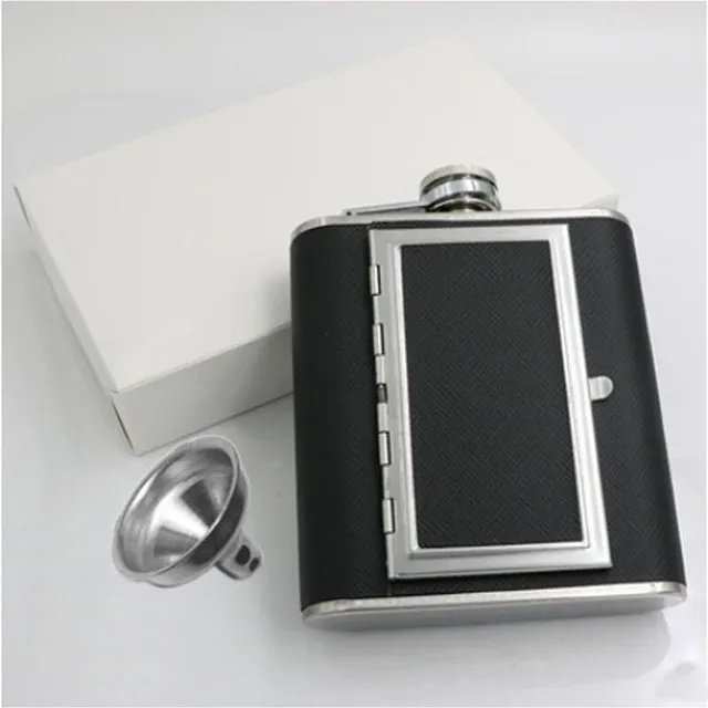 Smoking flask with cigarette case